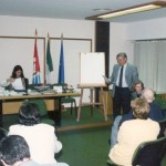 2001-04-27. CONSEJO DIRECTIVO. EL TREBOL. Esteban De Lorenzi, Olga Nazor, Roxana Giraudi y consejeros participantes.