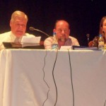 13- Panel respondiendo a las preguntas sobre la Ley de Museos y la rendición de cuentas. Presidente De Lorenzi, Director Pcial. Magnin y Alvarez
