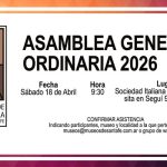 Convocatoria a Asamblea General Ordinaria: Año 2026